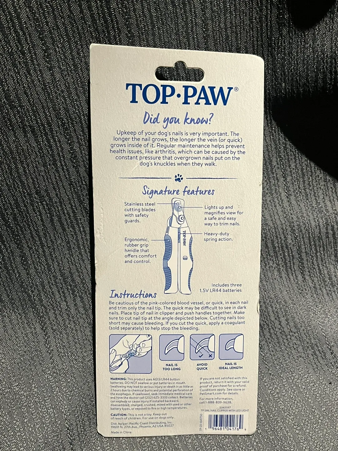 Top Paw Light-Up Nail Clipper for Dogs image indicator(2)