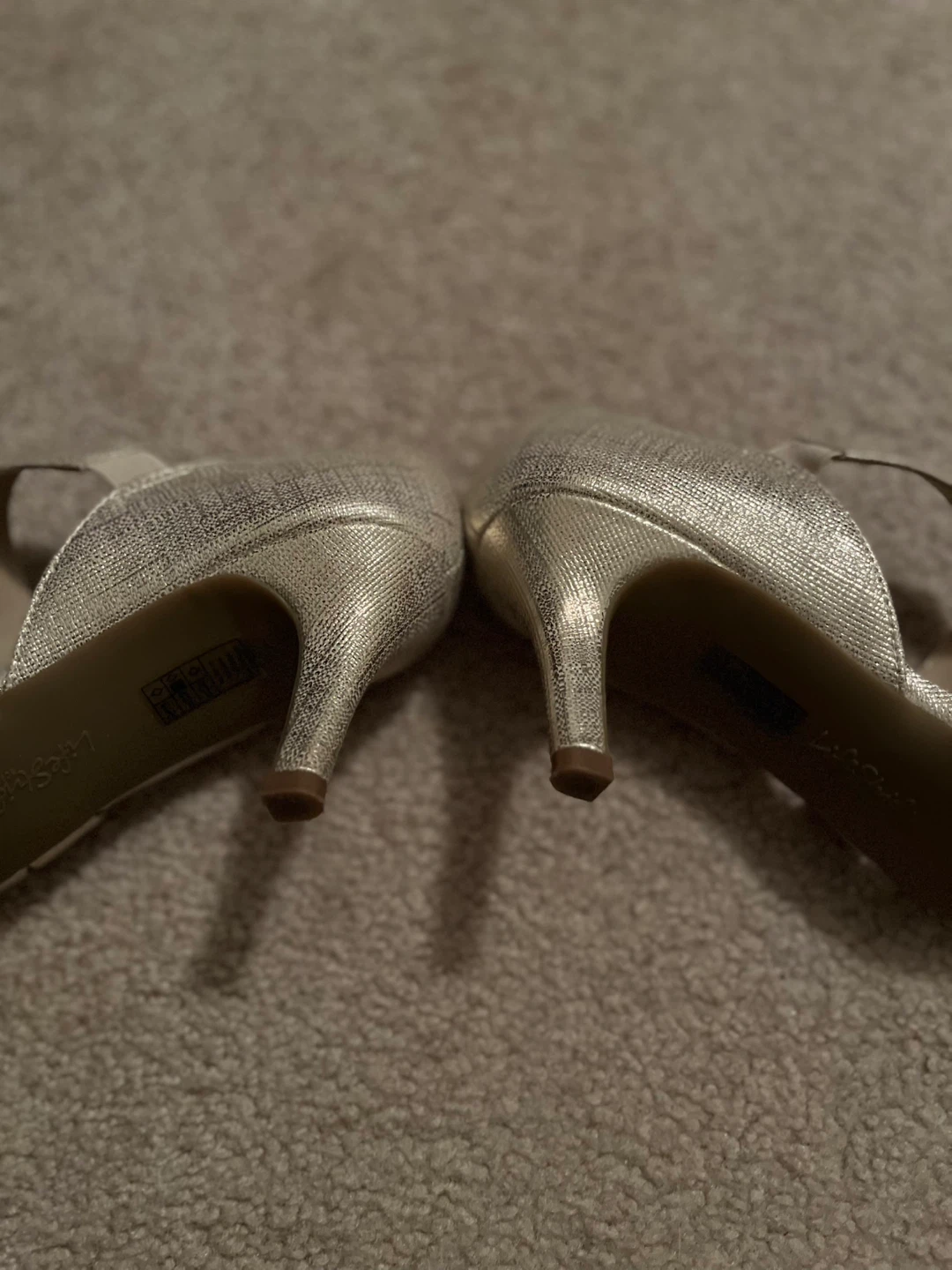 Life Stride Gold Heels