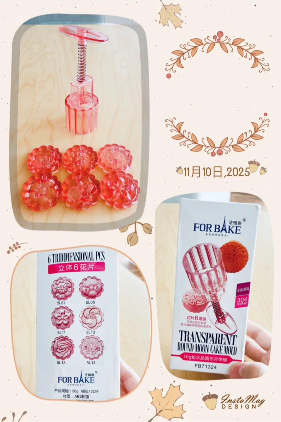 FOR BAKE Transparent Round Moon Cake Mold thumbnail