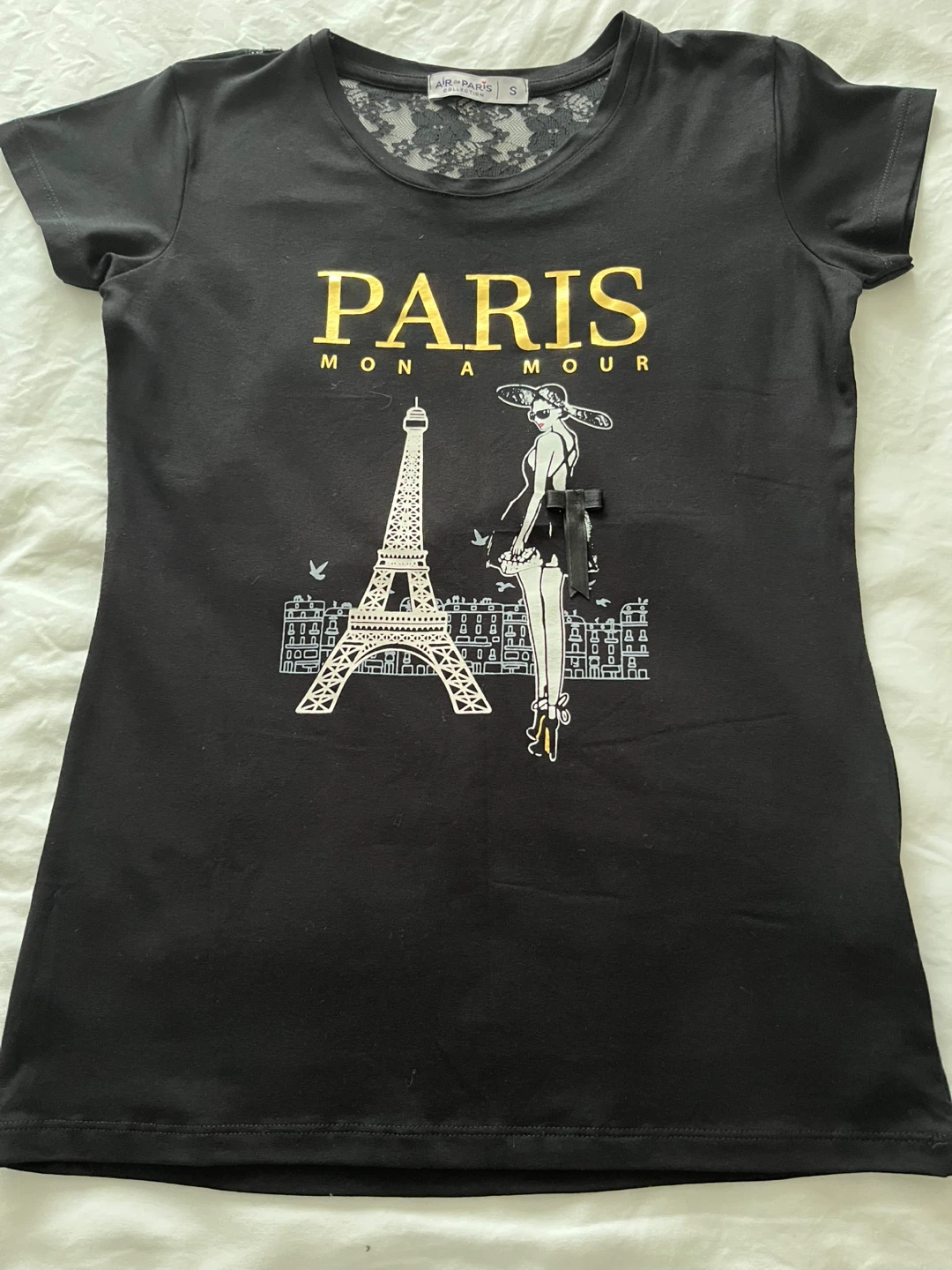 Aves des Paris Black T-Shirt - Size S