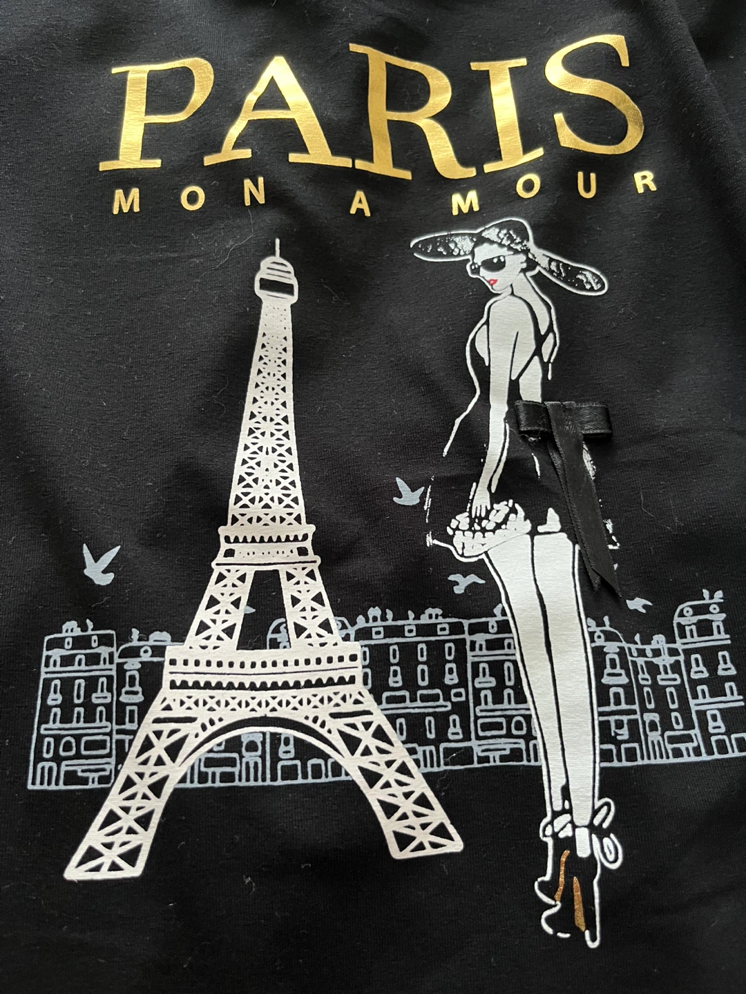Aves des Paris Black T-Shirt - Size S - photo 3