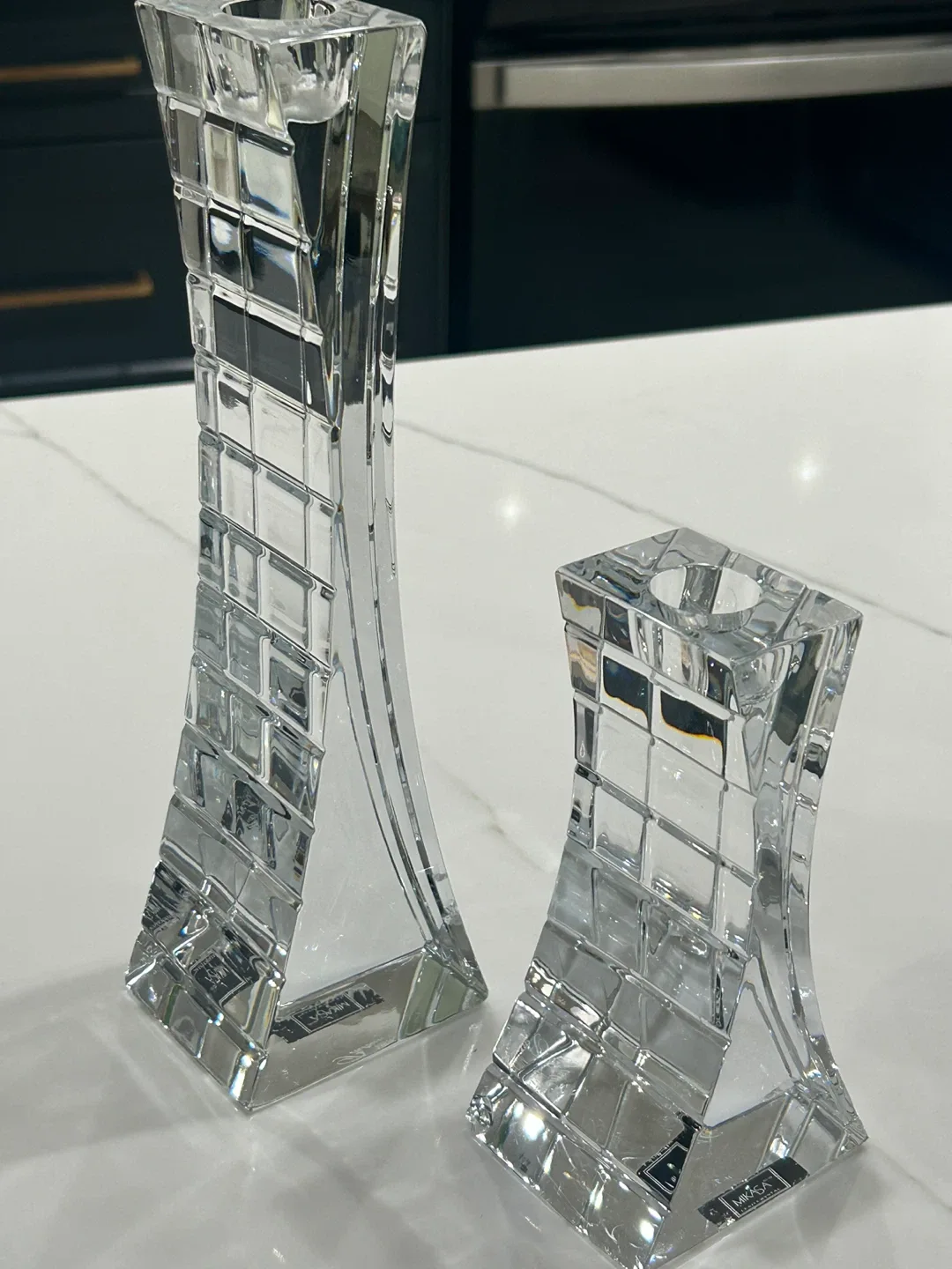 Mikasa Platinum Crystal Candlestick Holder