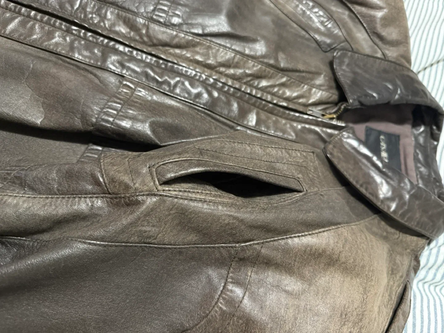 Casablanca Brown Leather Jacket image indicator(3)