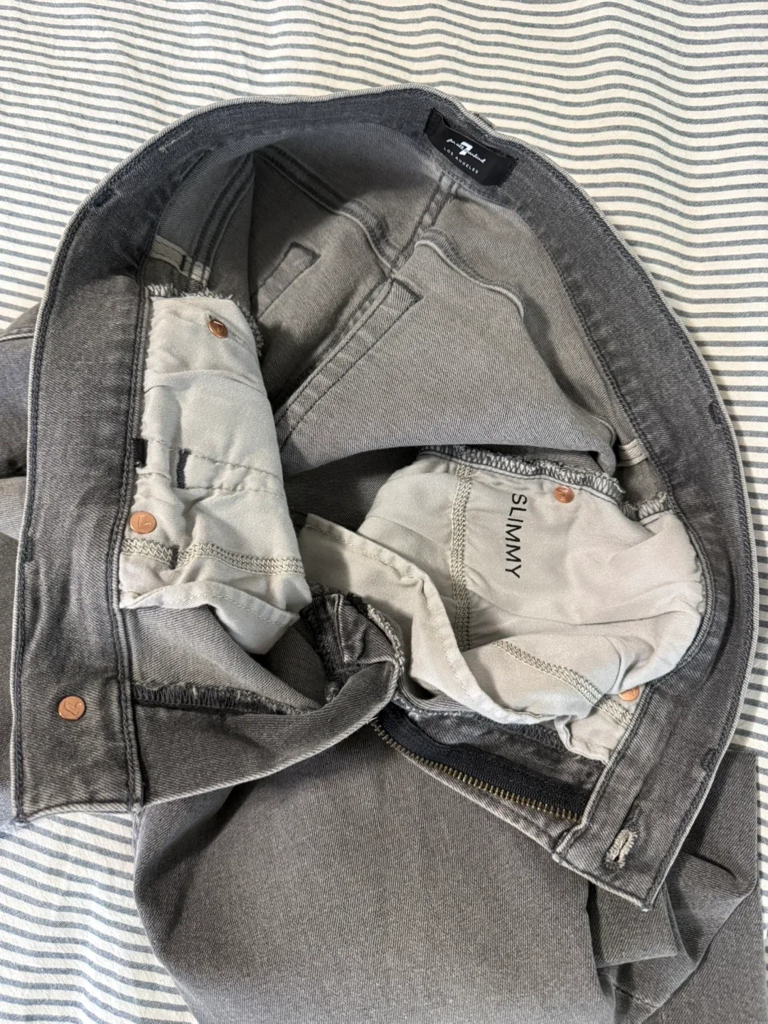 7 For All Mankind Slimmy Jeans, Grey image indicator(5)