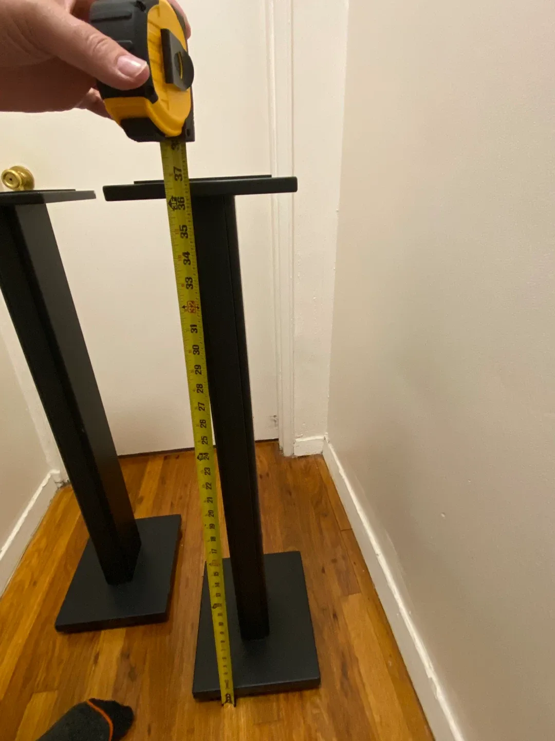 Pair of Black Speaker Stands, 36" Tall image indicator(2)