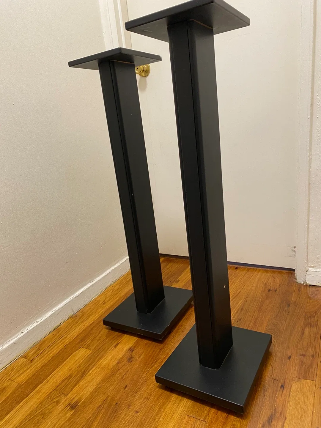 Pair of Black Speaker Stands, 36" Tall image indicator(3)