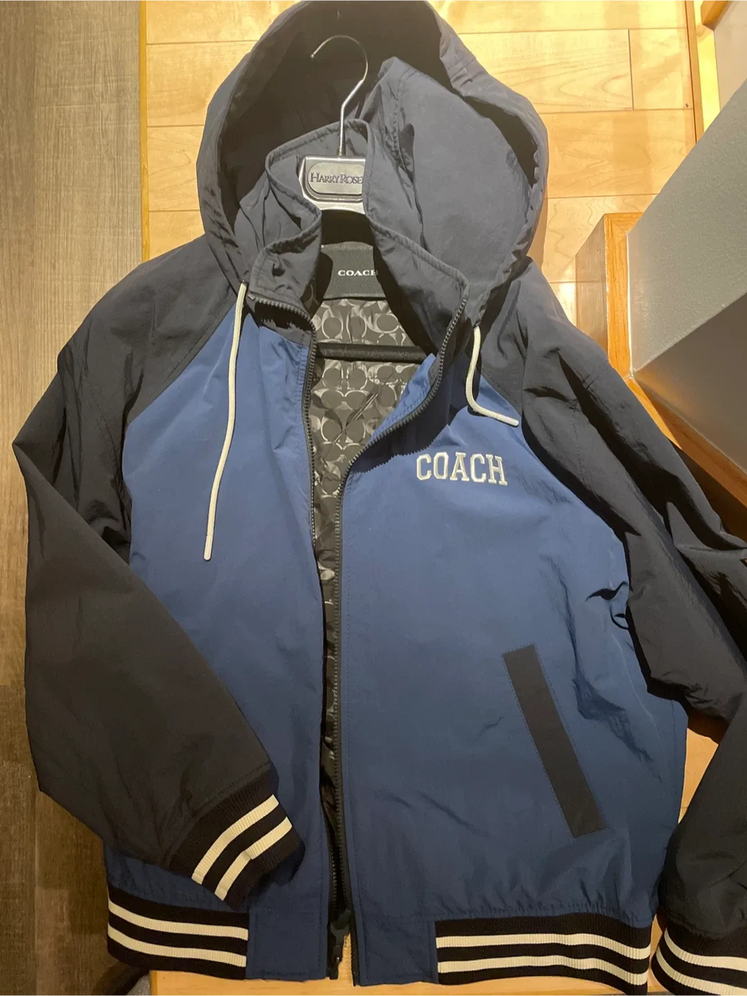 Coach Blue Hooded Jacket thumbnail