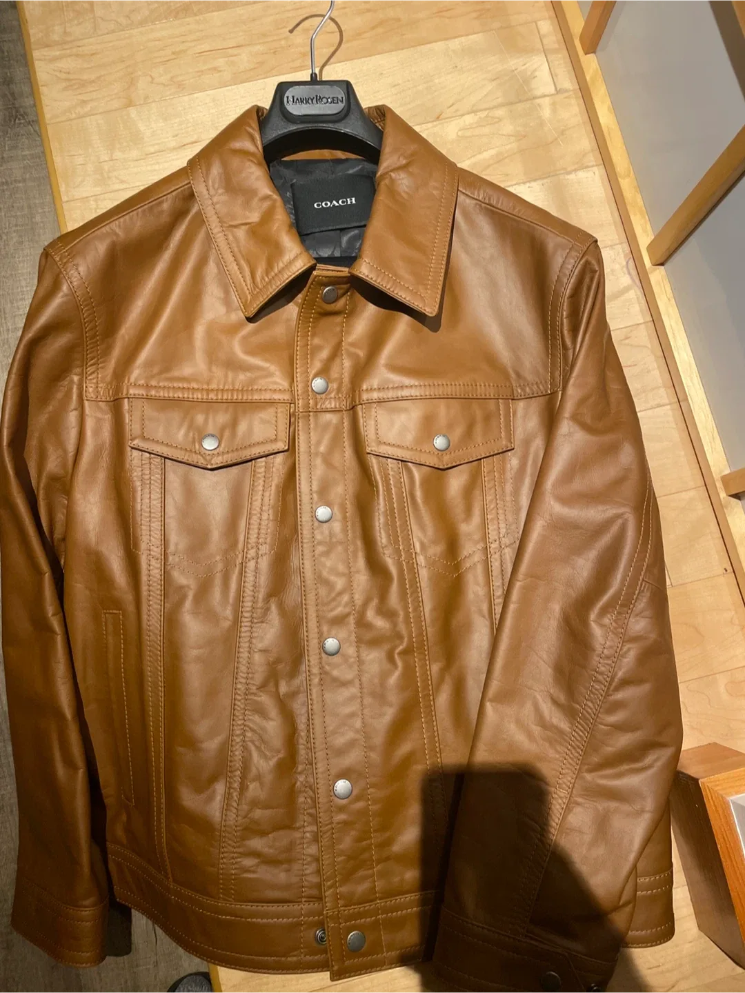 Coach Leather Jacket - Brown thumbnail