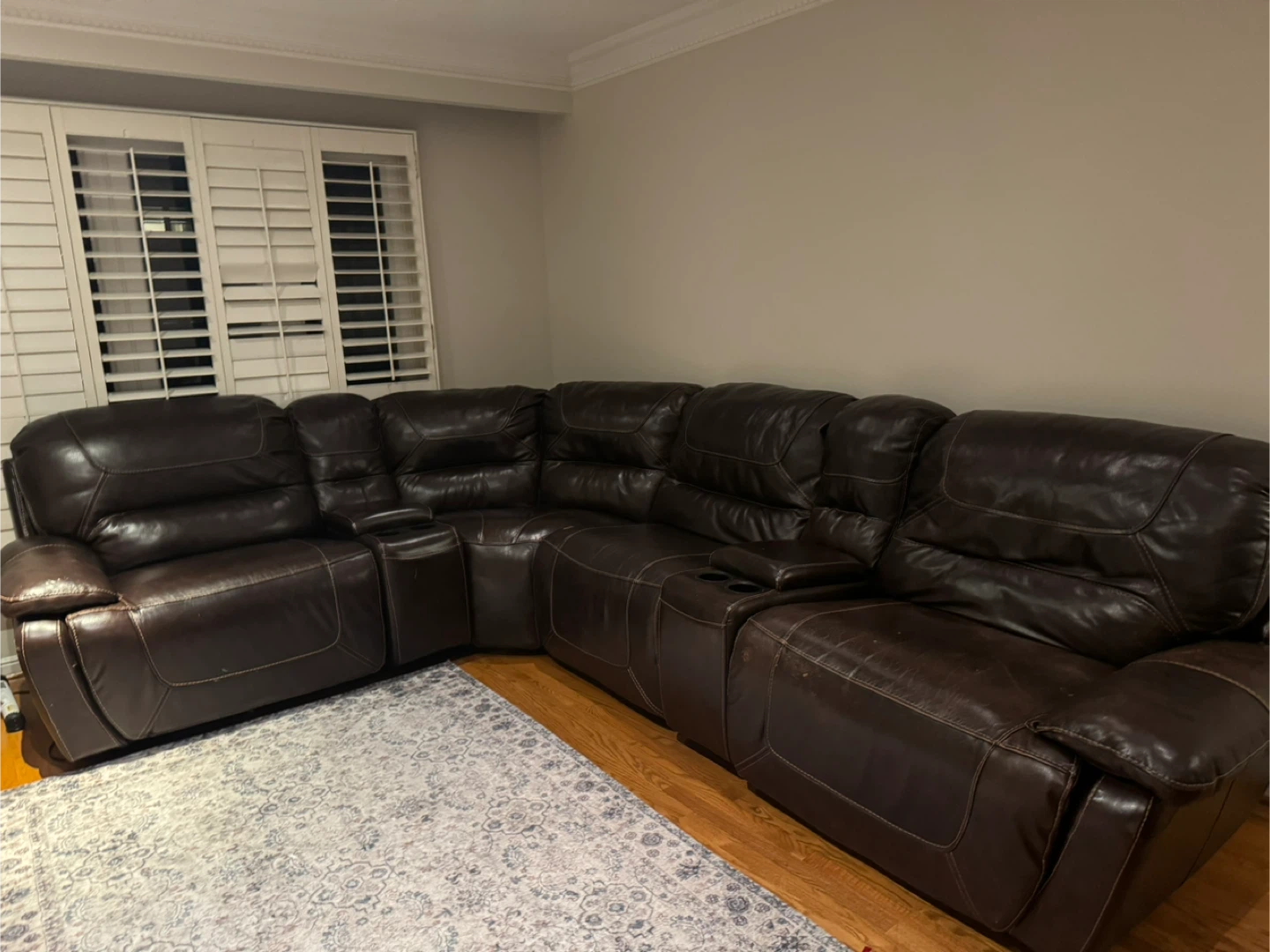 Brown Leather Sectional Sofa