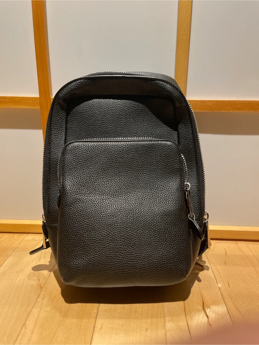 Black Leather Backpack thumbnail