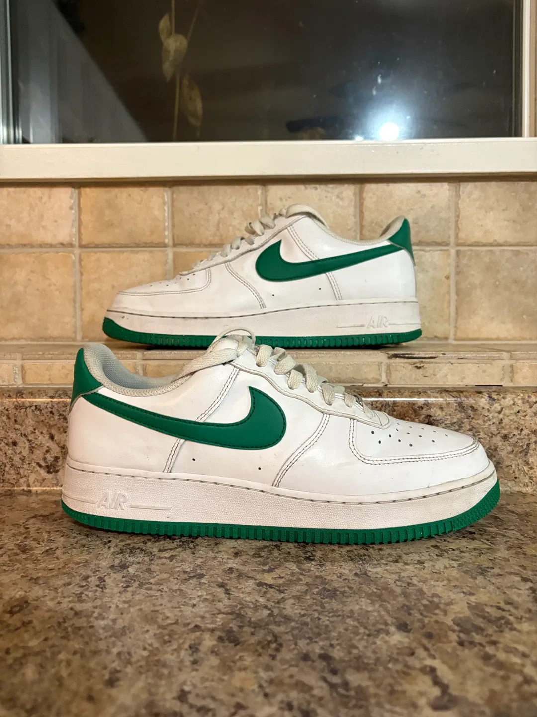 Nike Air Force 1 White/Green Shoes