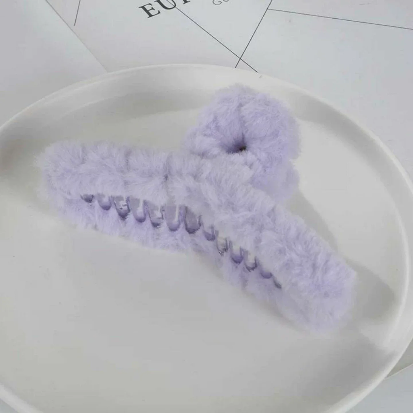 Fuzzy Claw Hair Clip - Pastel thumbnail