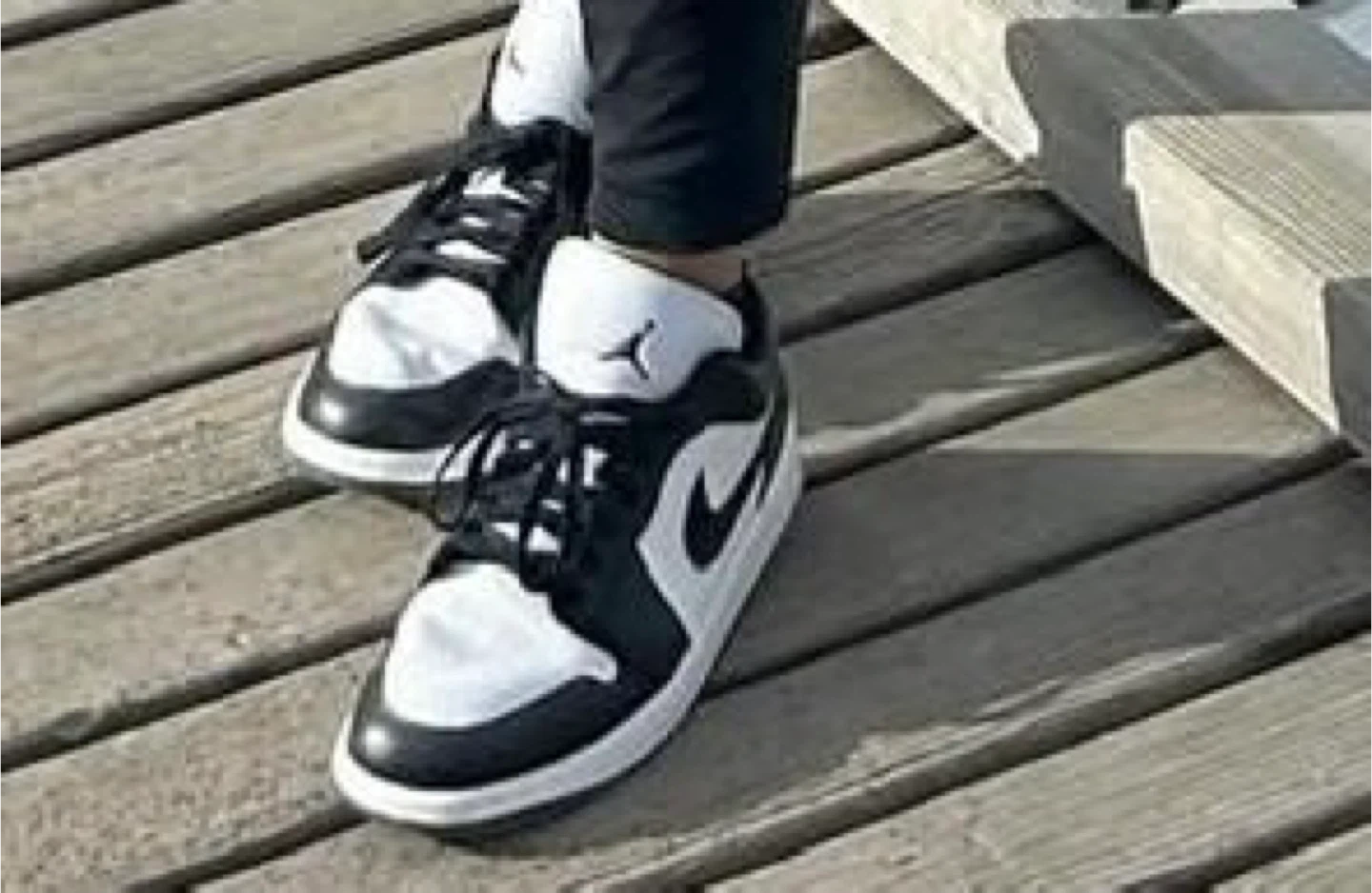 Nike Air Jordan 1 Low - Black/White - Size 9 - photo 2