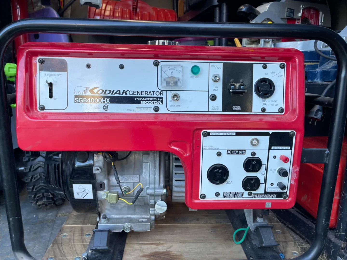 Honda Kodiak Generator SGB4000HX image indicator(2)