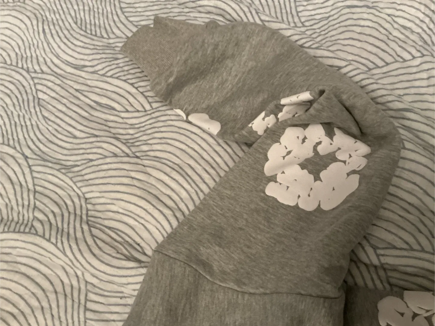 Grey denim tears hoodie image indicator(4)