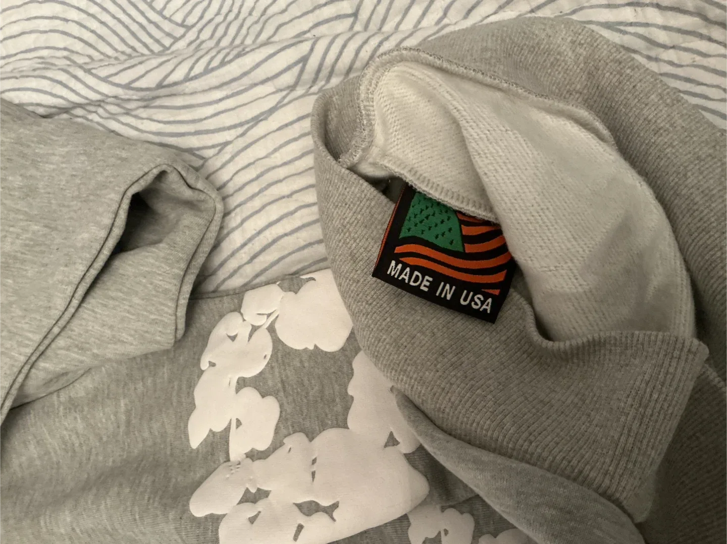 Grey denim tears hoodie image indicator(2)