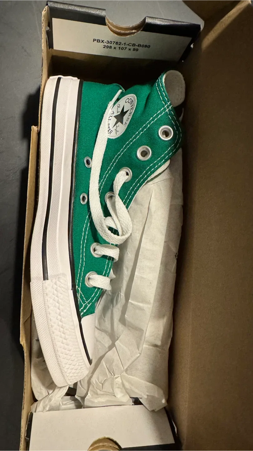 Unisex Size M3/W5 Converse All Star High Top - Green image indicator(5)