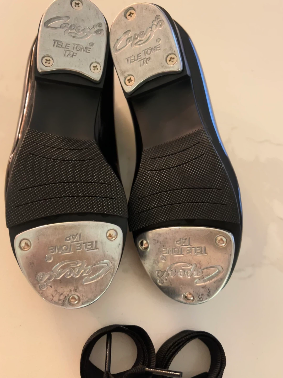Capezio Black Tap Shoes Size 10 1/2 - photo 4