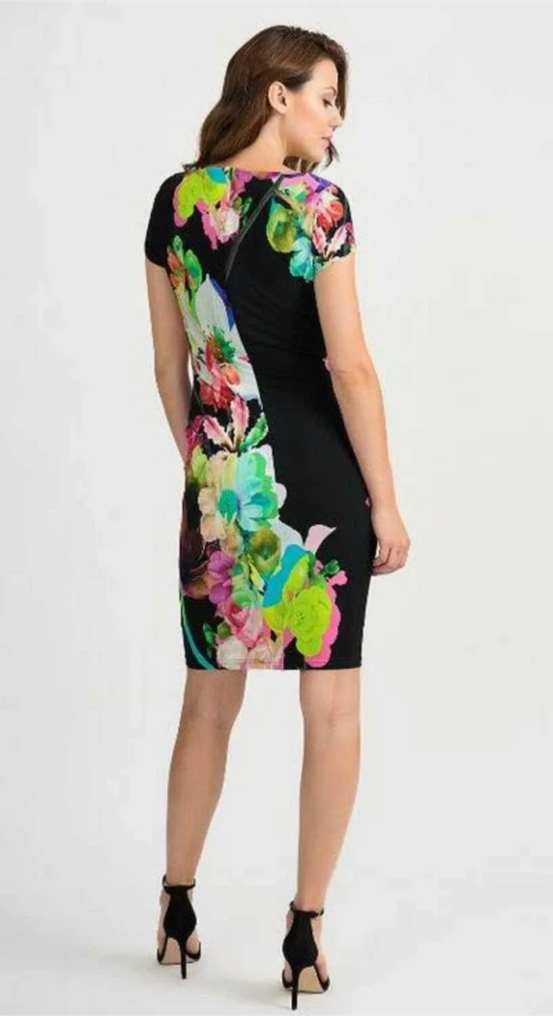 Joseph Ribkoff Black/Multi Dress - Size 4 image indicator(4)