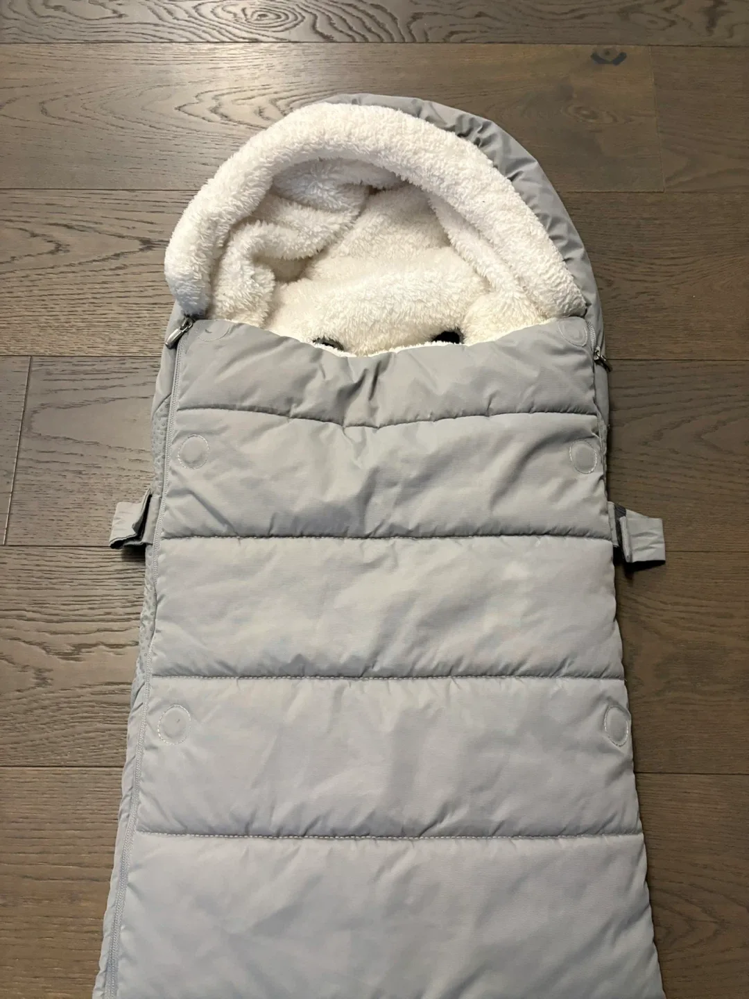 Uppababy gray warm Sherpa cozy ganoosh price firm ret $289 image indicator(2)