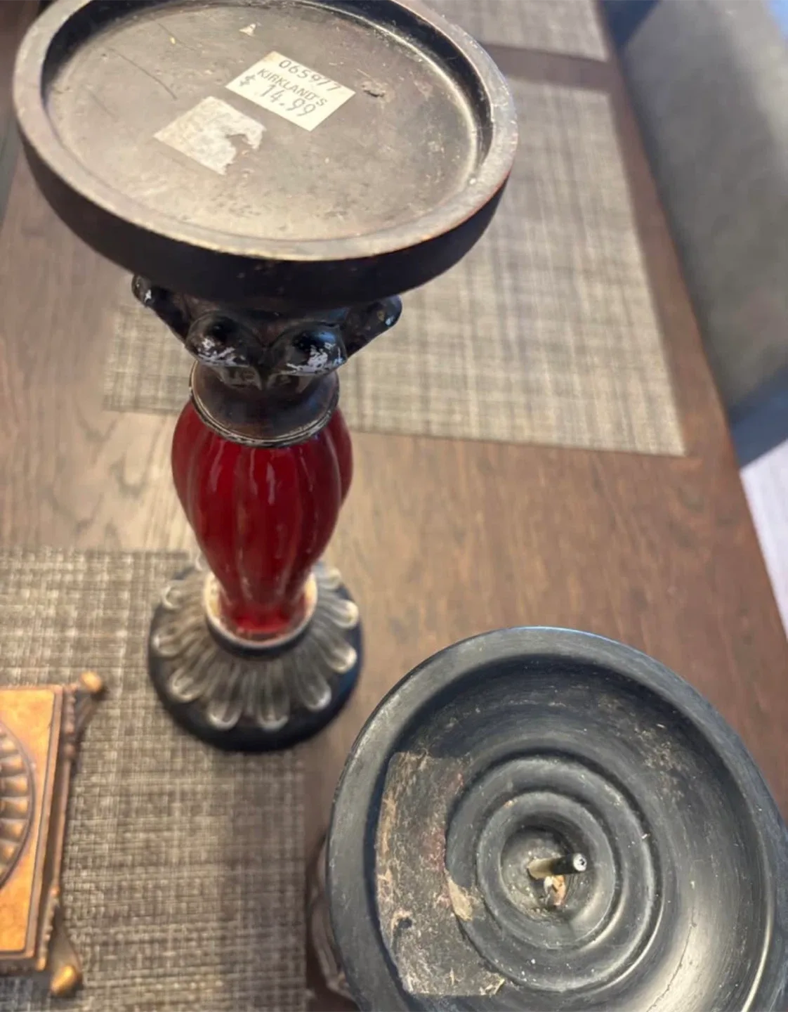 Set of 3 Candle Holders Bundle, 12”, 10”, 8 1/2” image indicator(4)