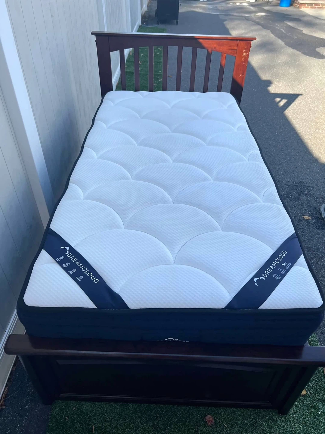Twin XL Bed Frame, 2 Drawers, mattress is free