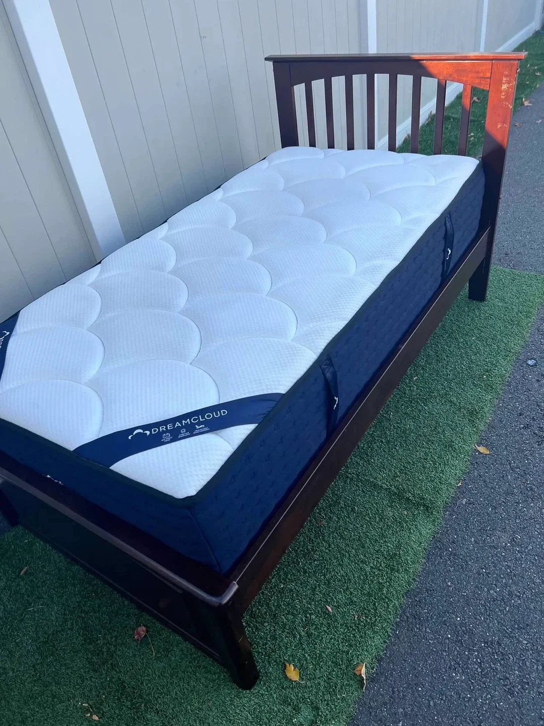 Twin XL Bed Frame, 2 Drawers, mattress is free image indicator(2)