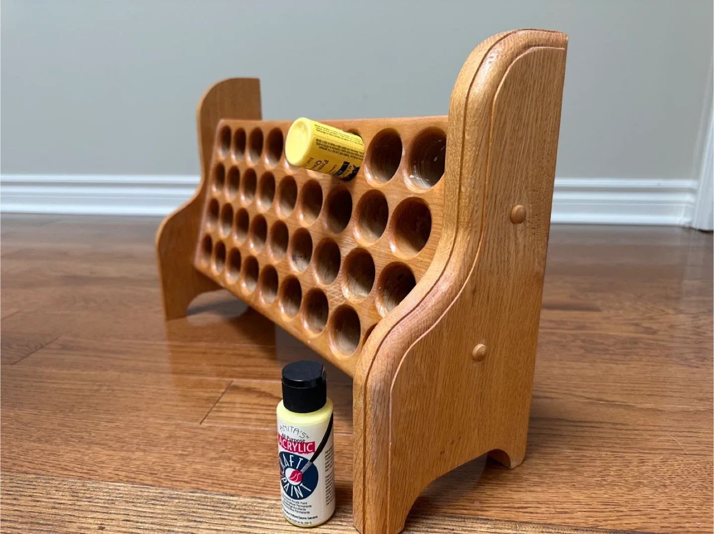 Wooden Paint Bottle Organizer Rack image indicator(3)