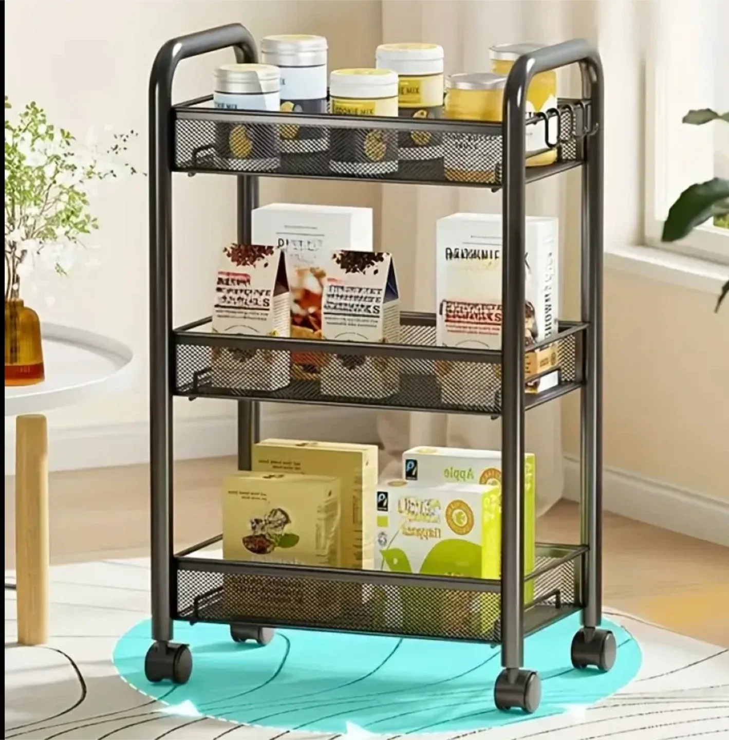 3 layer Rolling Utility Cart (BRAND NEW IN BOX) image indicator(4)