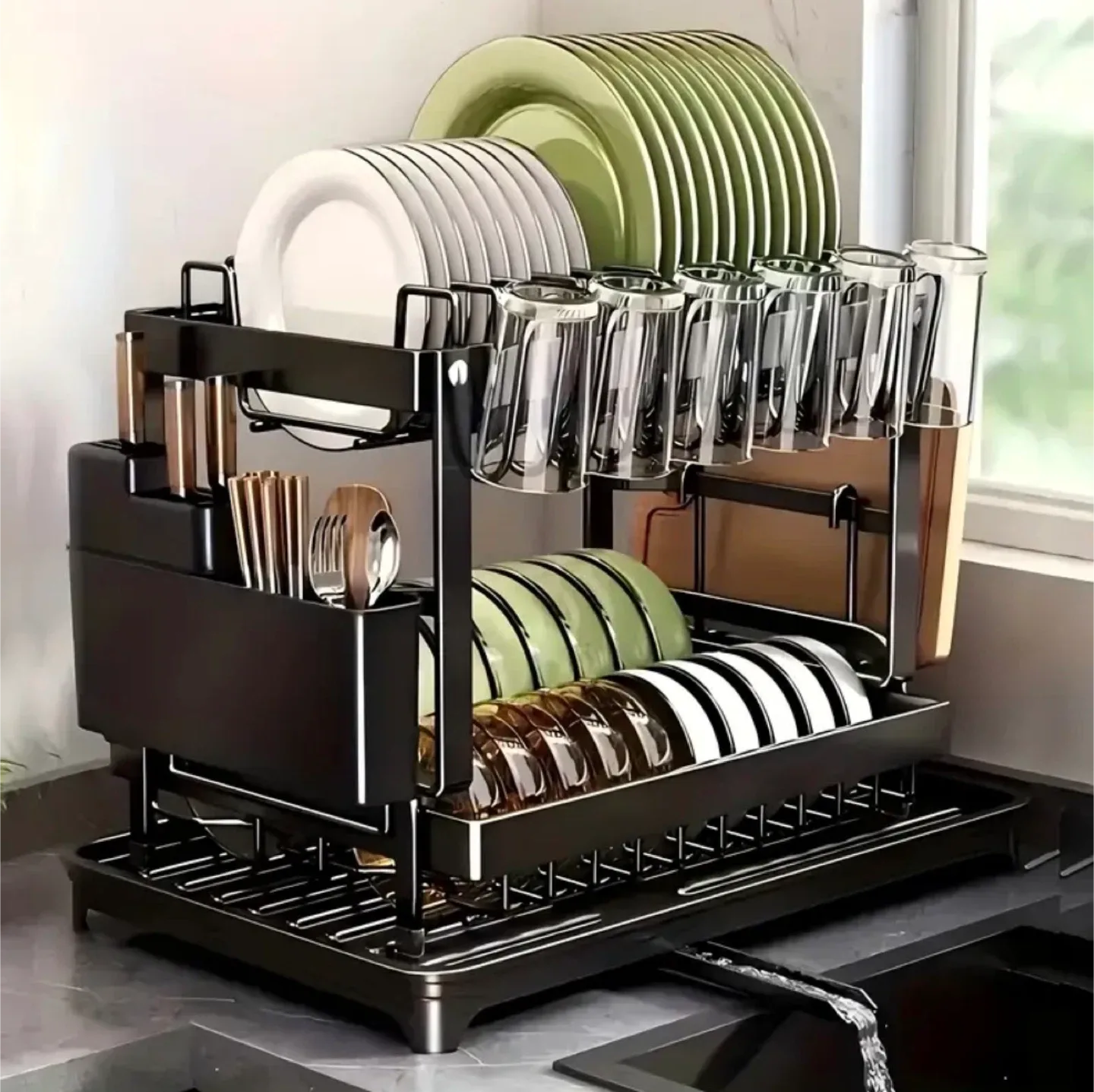 Dish Drying Rack with drainage tray (BRAND NEW IN BOX)