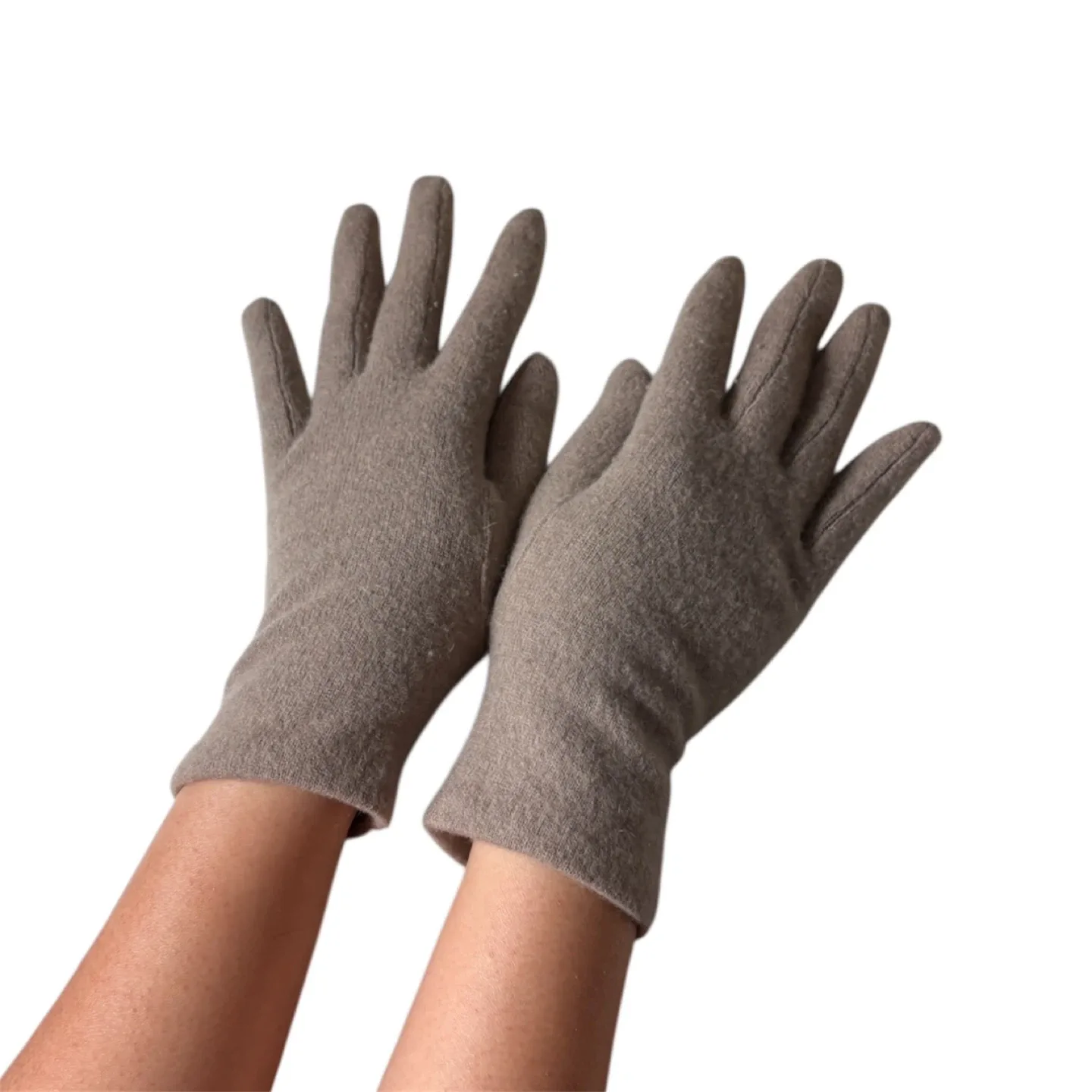 Vintage T. Eaton Co Ltd Brown Lambswool Angora Blend Gloves image indicator(4)