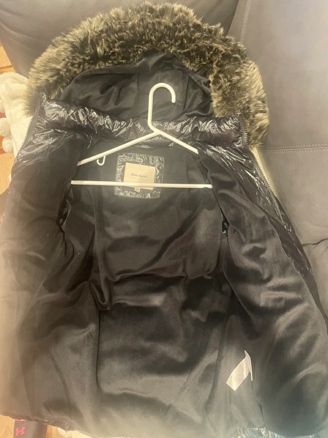 How Dare U Black Puffer Jacket - Size M image indicator(5)