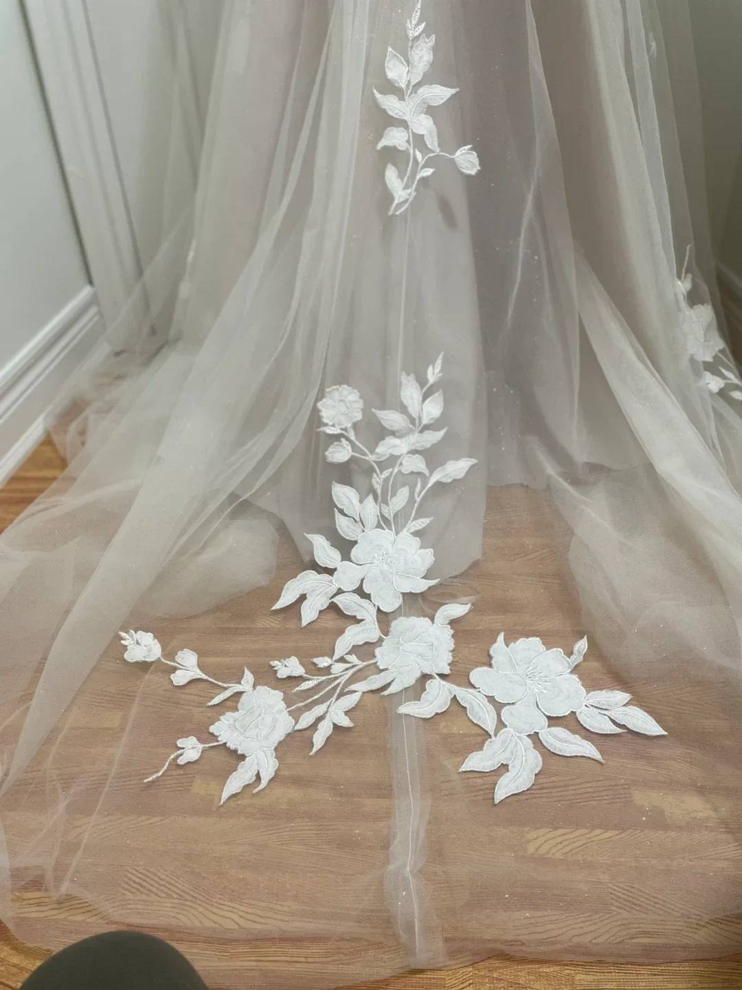 Wedding Dress with Floral Appliqué image indicator(6)