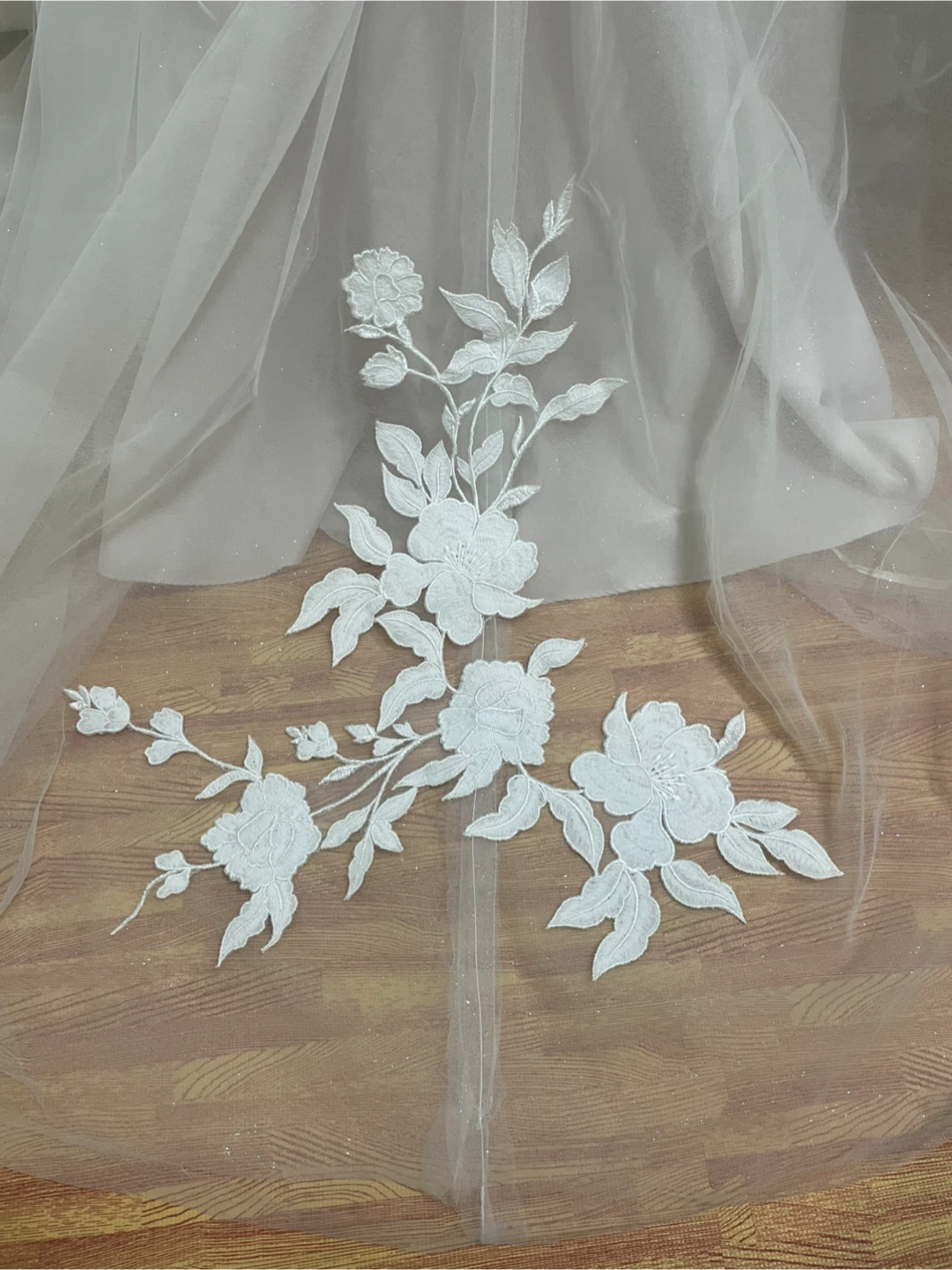 Wedding Dress with Floral Appliqué - photo 5