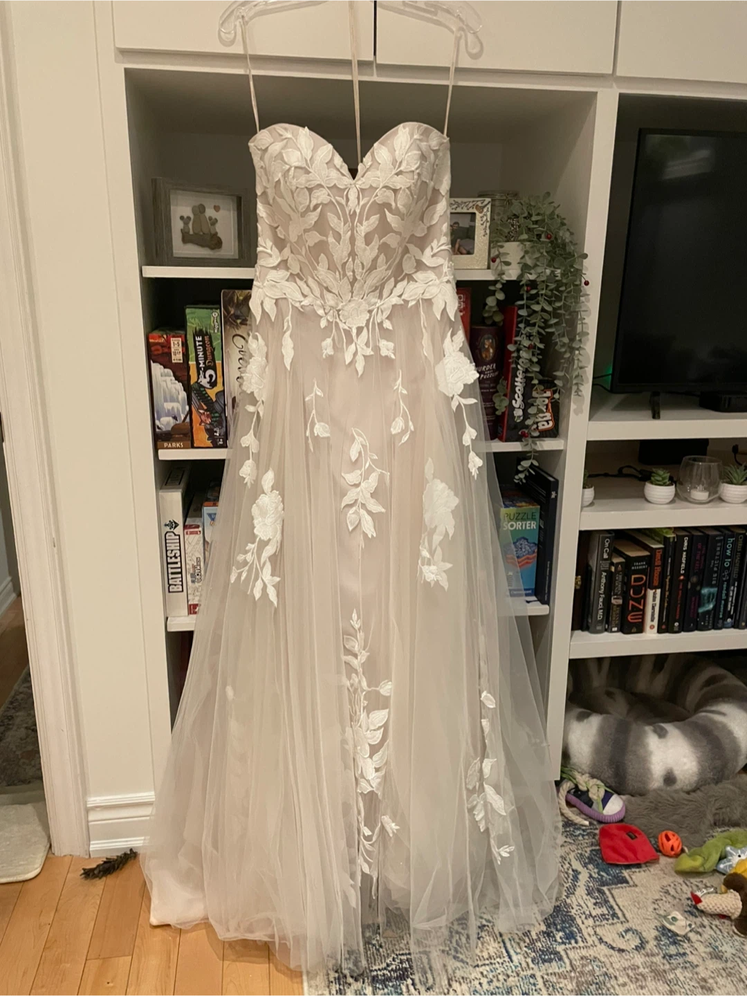 Wedding Dress with Floral Appliqué
