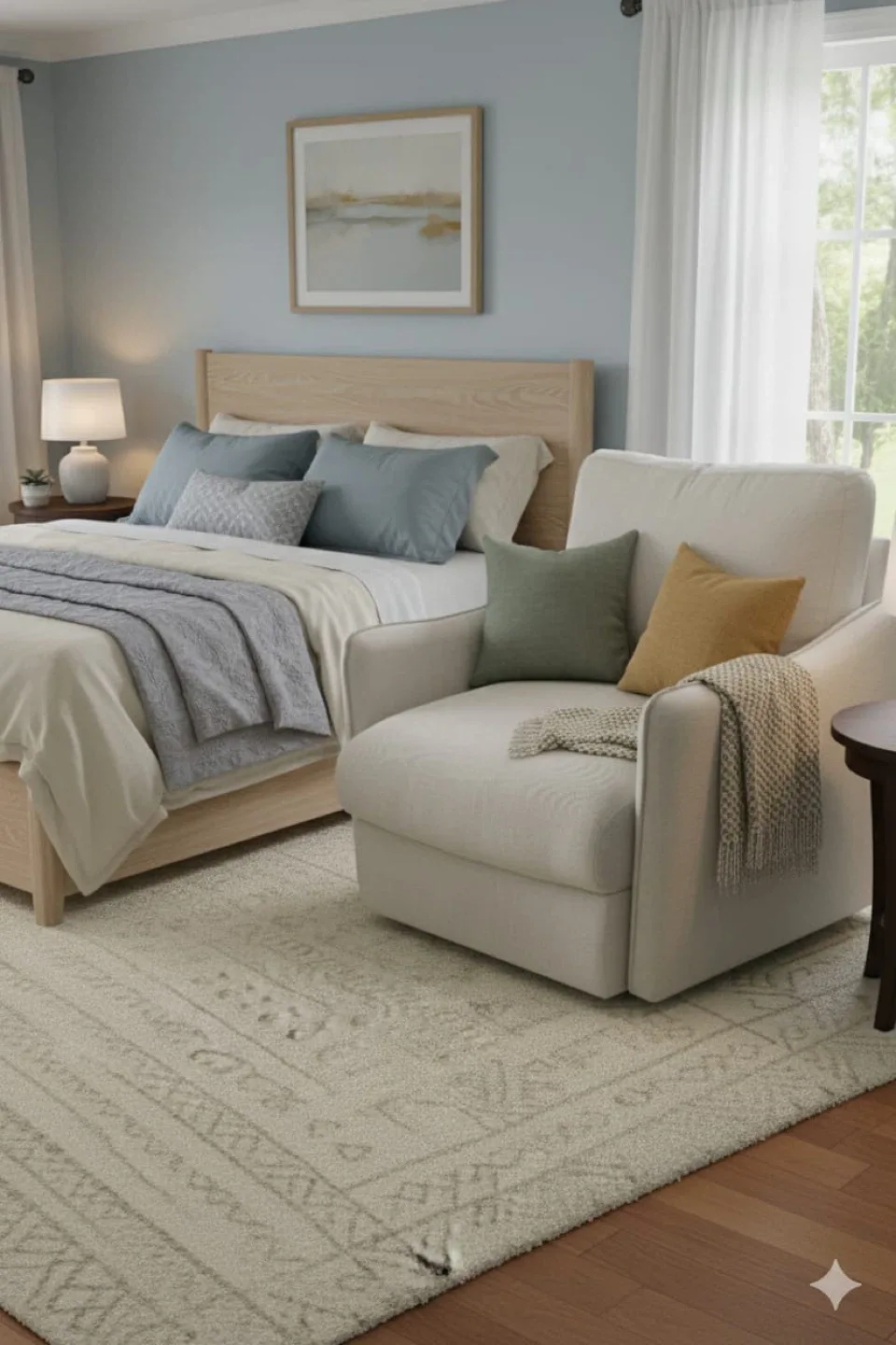 Cream Swivel Glider Chair image indicator(2)