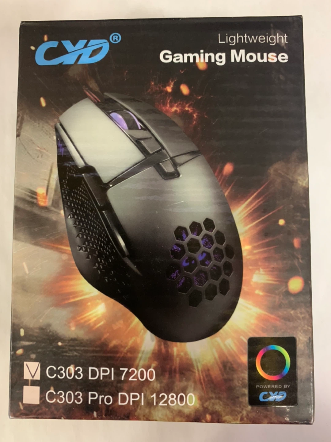 CYD Lightweight Gaming Mouse - C303 Pro DPI 12800