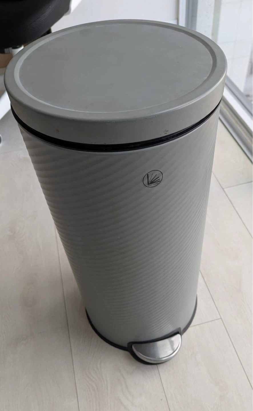 Grey Step-On Trash Can