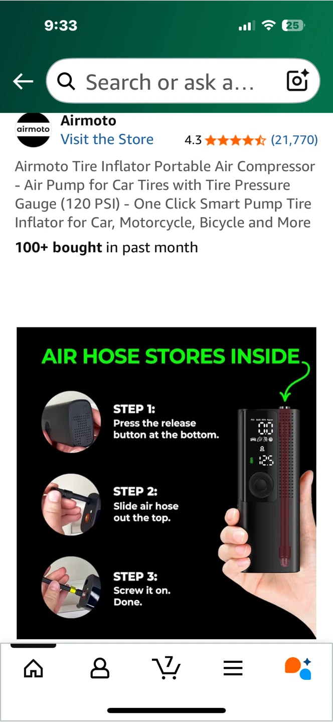 Airmoto Tire Inflator Portable Air Compressor - photo 4