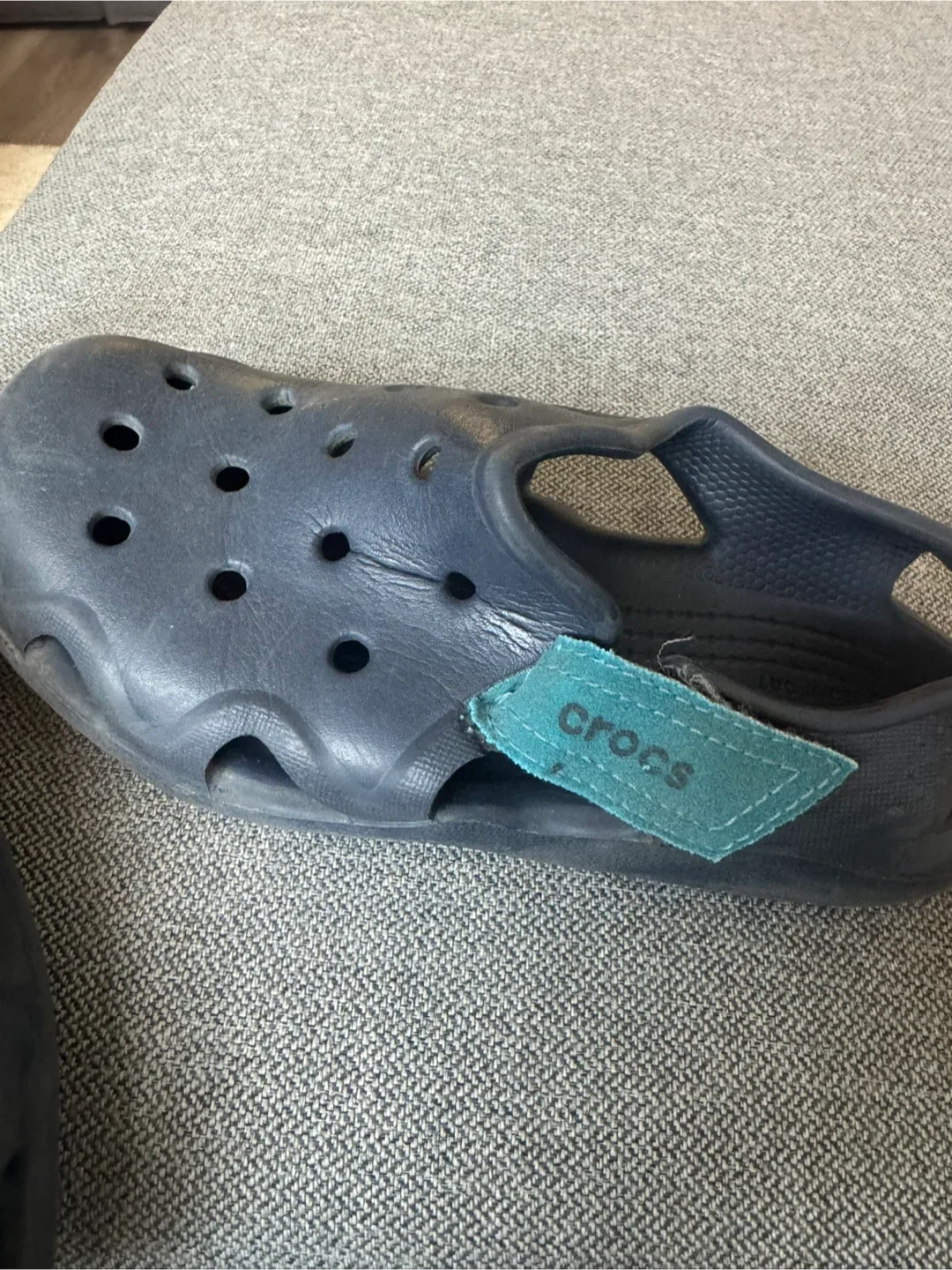 Crocs Navy Blue Clogs, Size 1 image indicator(2)