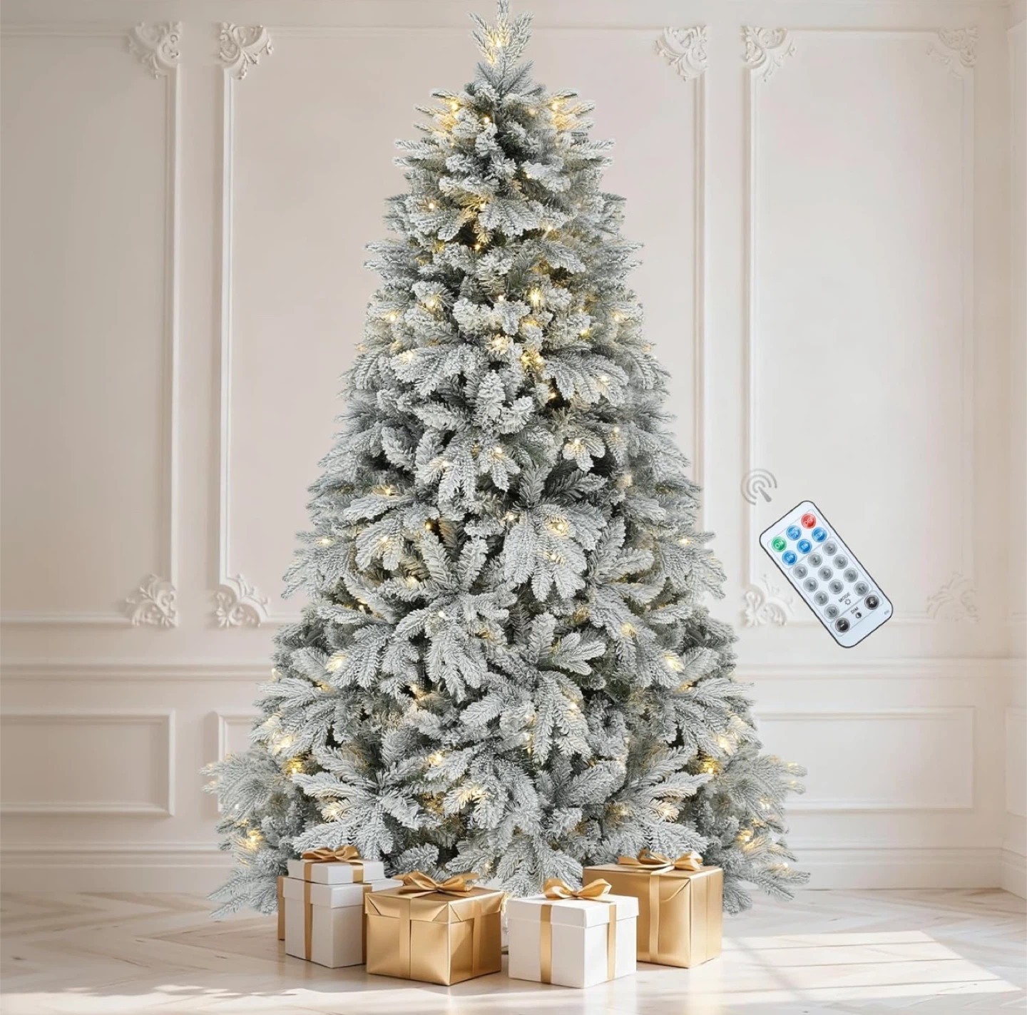 This SOLD: Artificial Christmas Tree with Lights & Remote