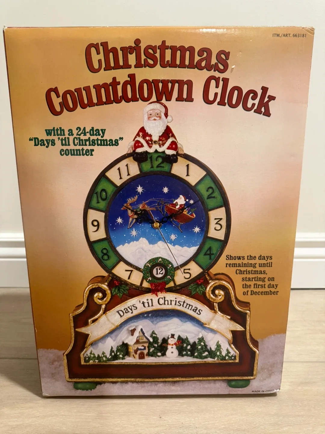 Christmas Countdown Clock w/ Box