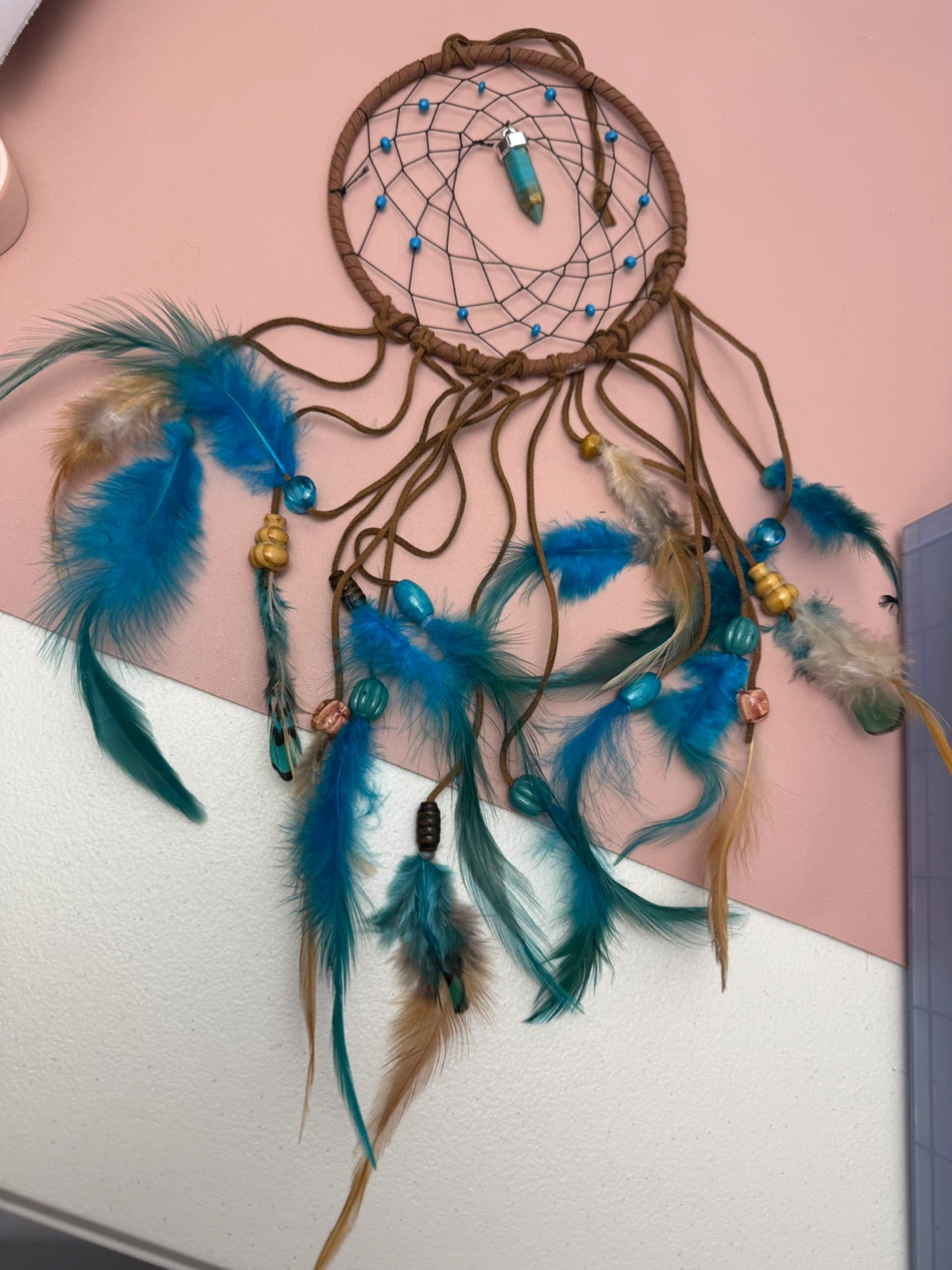 Dreamcatcher with Blue Feathers