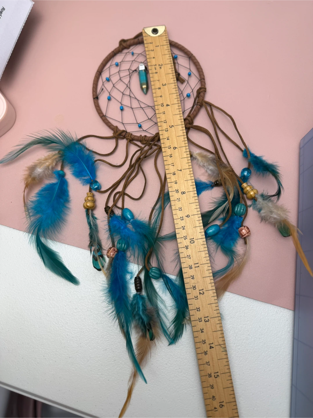 Dreamcatcher with Blue Feathers - photo 2