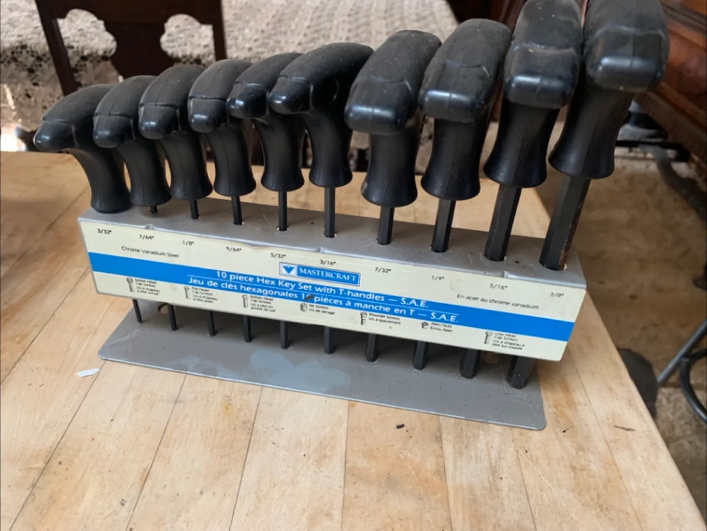 Mastercraft 10-Piece Hex Key Set with T-handles