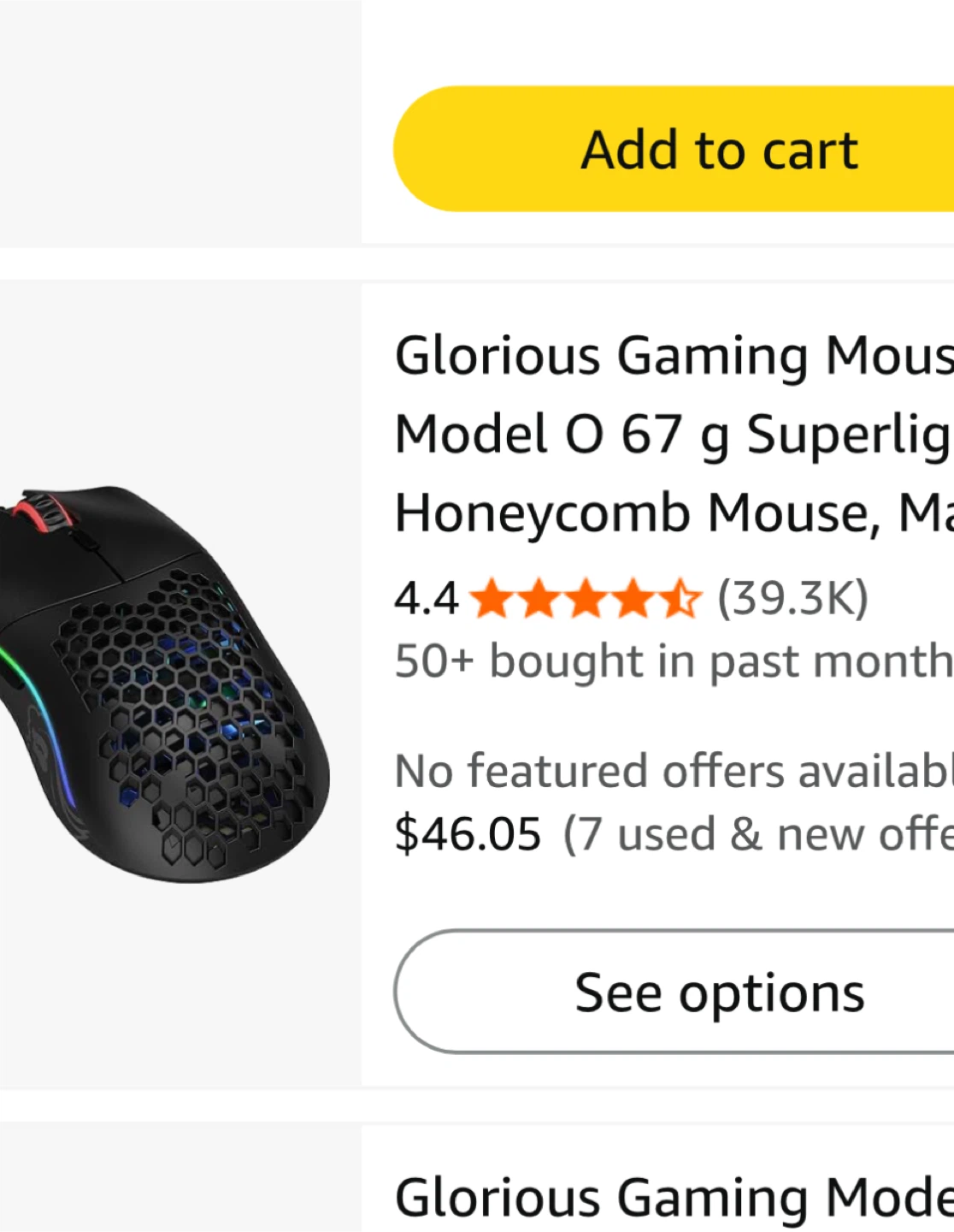 Glorious Model O Gaming Mouse - Matte Black