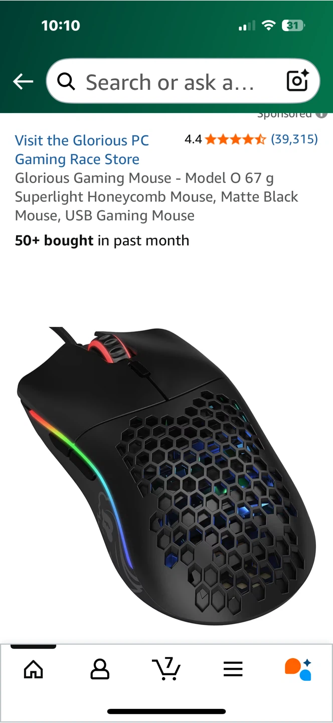 Glorious Model O Gaming Mouse - Matte Black - photo 4