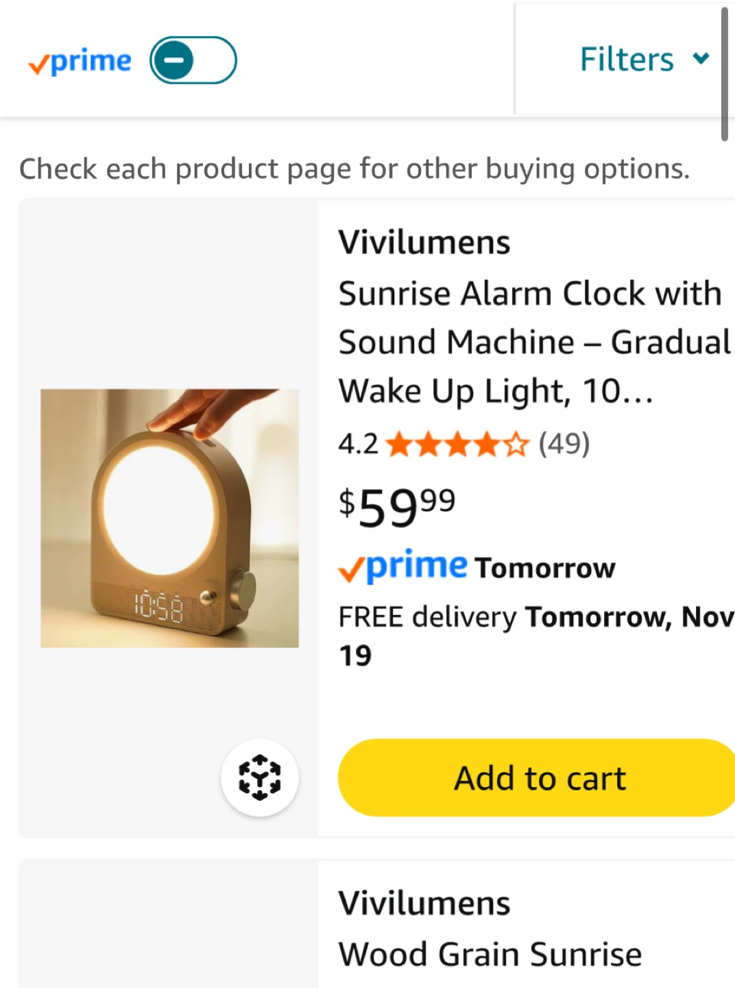 Vivilumens Sunrise Alarm Clock
