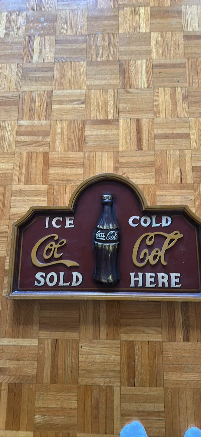 Coca-Cola Ice Cold Sold Here Sign thumbnail