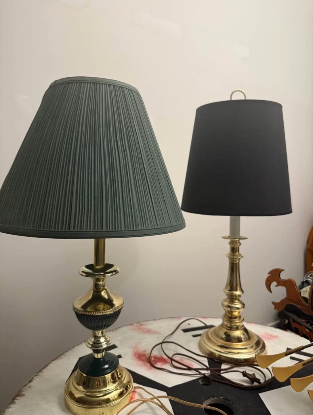 Table Lamps - Green & Black